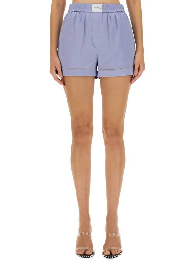 T By Alexander Wang Shorts With Logo - ALEXANDER WANG - BALAAN 1