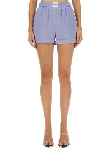 T By Alexander Wang Shorts With Logo - ALEXANDER WANG - BALAAN 1