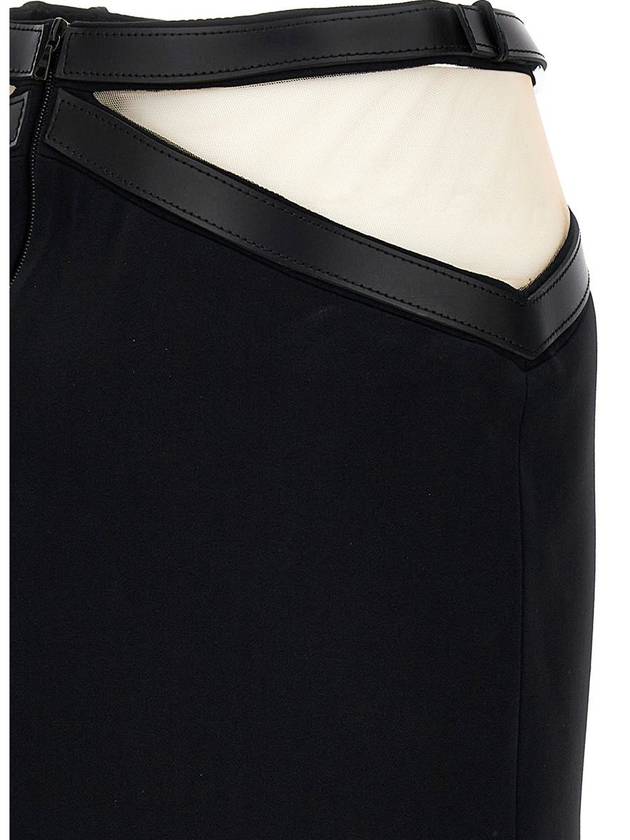 David Koma 'Cross Waist Band Net Insert' Skirt - DAVID KOMA - BALAAN 3