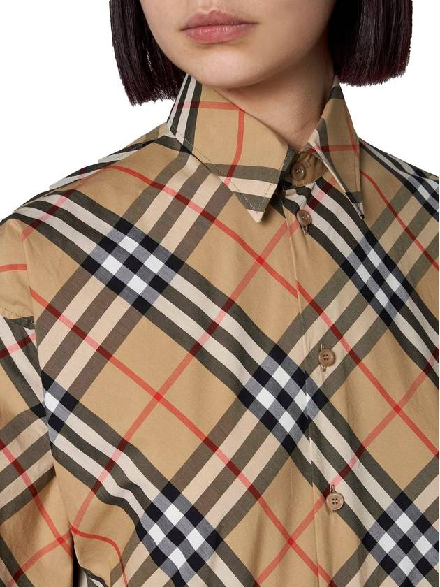 Check Pattern Shirt Beige - BURBERRY - BALAAN 8