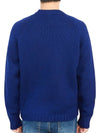 Men’s Merino Wool Knit Top Blue - TEN C - BALAAN 5