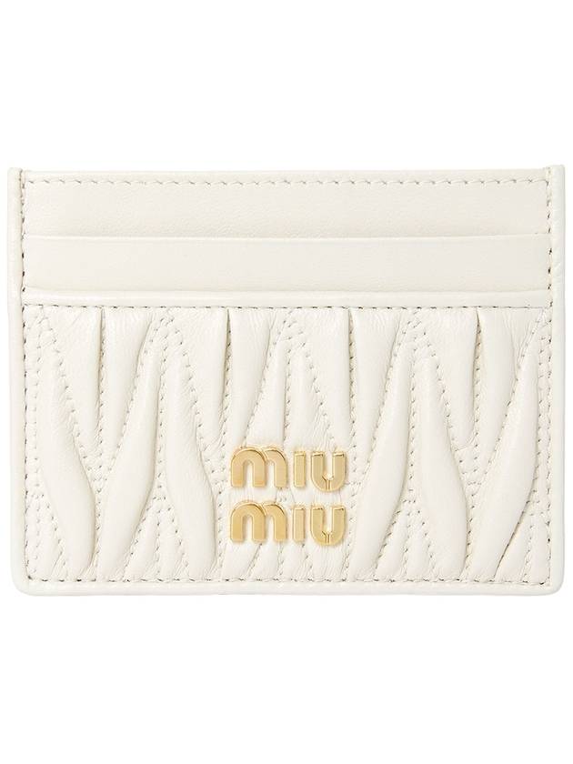 Matelasse Nappa Leather Card Wallet White - MIU MIU - BALAAN 2