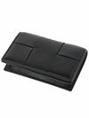 Intrecciato Flap Card Wallet Black - BOTTEGA VENETA - BALAAN 6