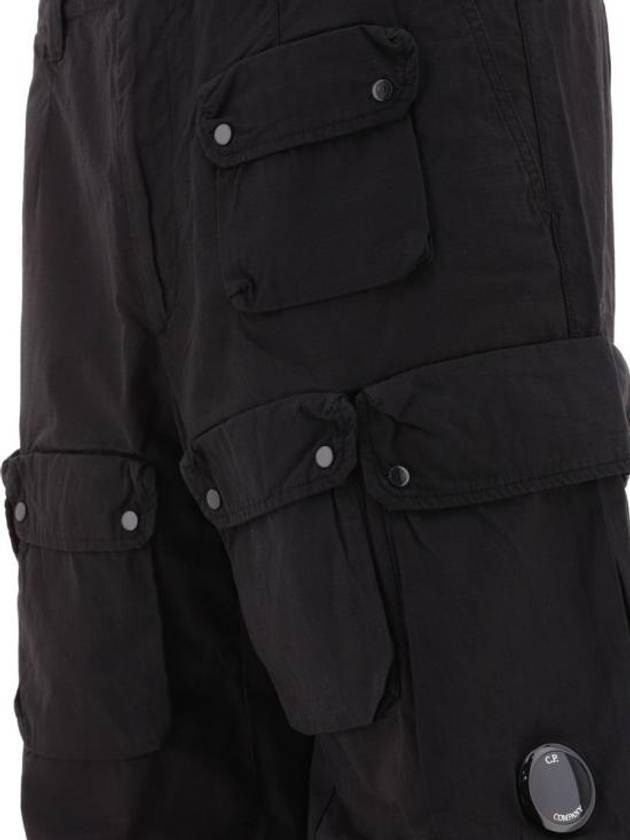 Rip-Stop Loose Utility Cargo Straight Pants Black - CP COMPANY - BALAAN 5