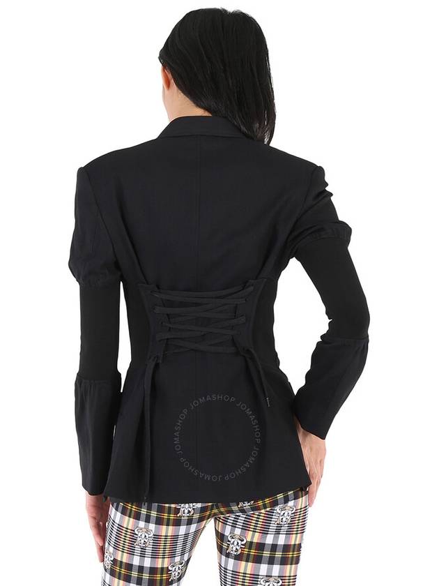 Women's Technical Twill Reconstructed Blazer Jacket Black - BURBERRY - BALAAN 4