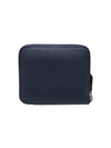 H084266 Navy Silk Compact Apsong Half Wallet - HERMES - BALAAN 3