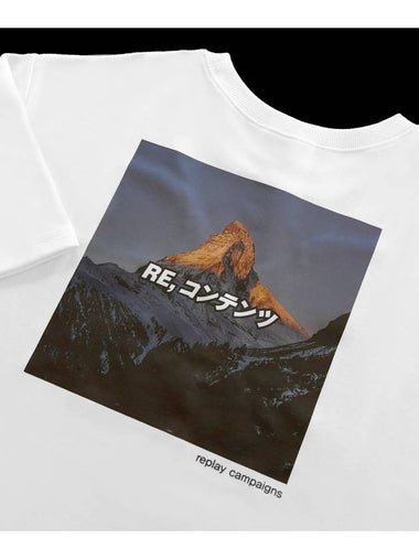 New Replay Campaign 1 2 Short Sleeve T-Shirt White Pink - REPLAYCONTAINER - BALAAN 1