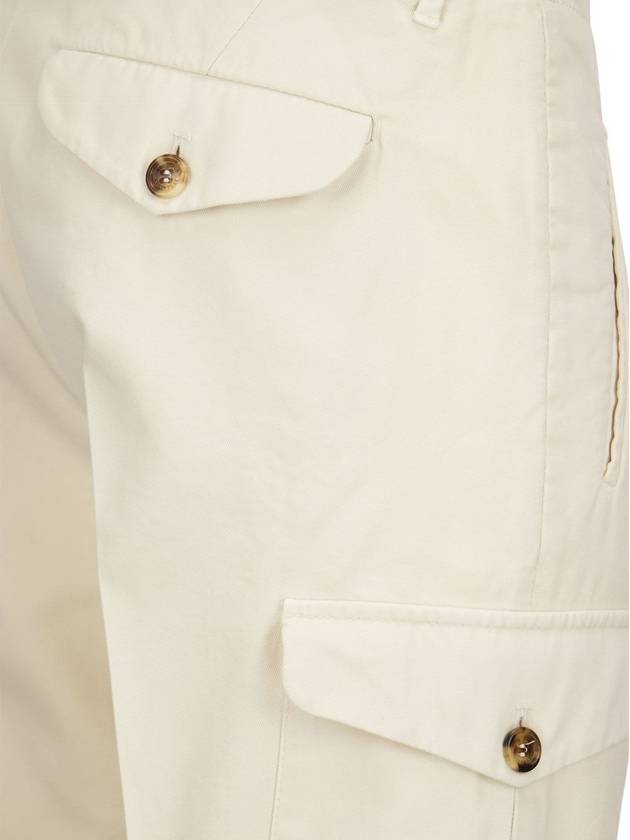 Men's Drill Cargo Straight Pants Ivory - BRUNELLO CUCINELLI - BALAAN 5