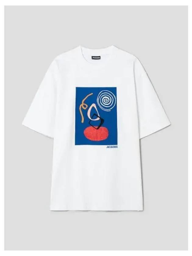 Jacquemus Men s Le T shirt Blouse Southern Cuadro Print Arty Picture White Domestic Product GM0024020772194 - JACQUEMUS - BALAAN 1