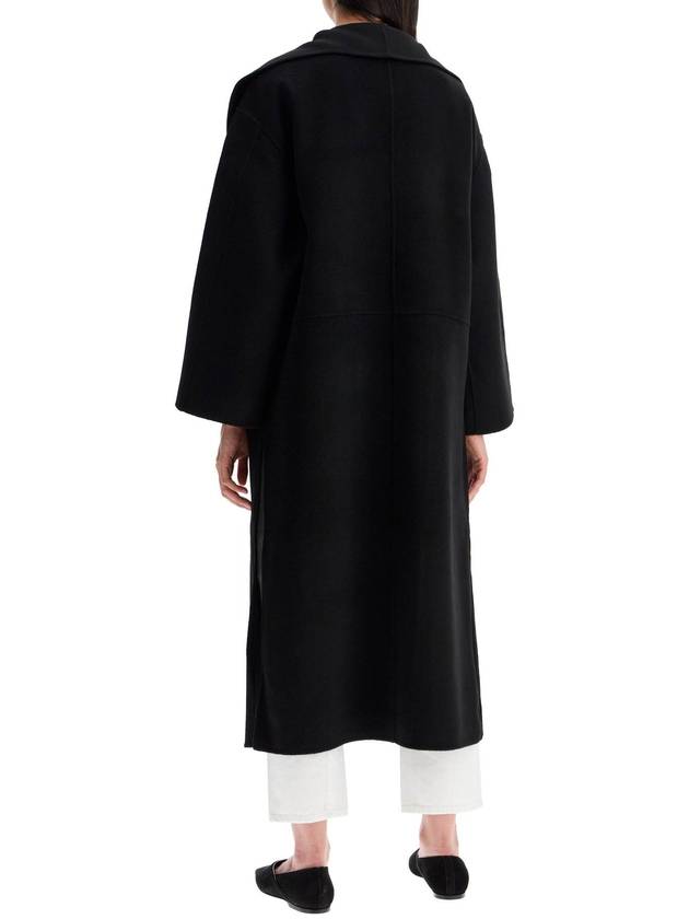 Signature Wool Cashmere Single Coat Black - TOTEME - BALAAN 4