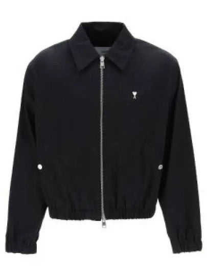 De Coeur Logo Zip-up Jacket Jacket Black - AMI - BALAAN 2