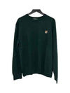 Fox Head Patch Classic Round Neck Knit Top Deep Green - MAISON KITSUNE - BALAAN 2