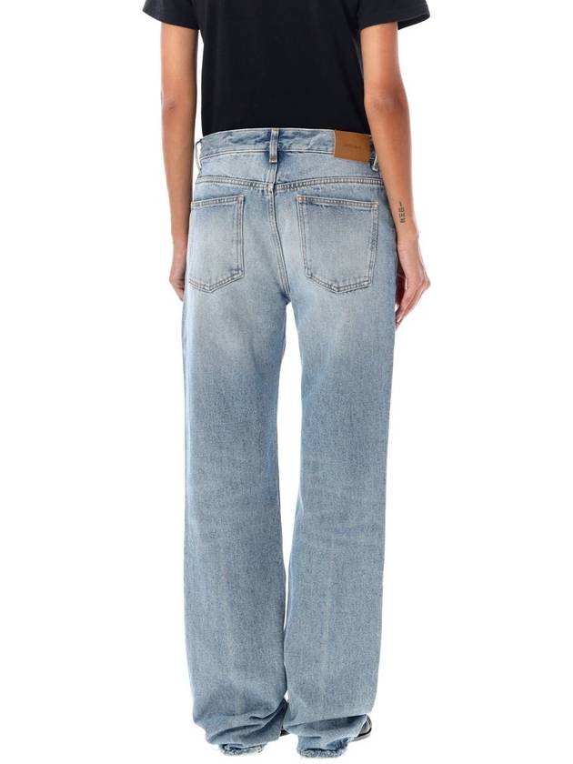 Low Rise Denim Straight Jeans Blue - SAINT LAURENT - BALAAN 3