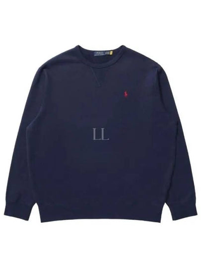 Embroidered Logo Pony Crew Neck Sweatshirt Navy - POLO RALPH LAUREN - BALAAN 2