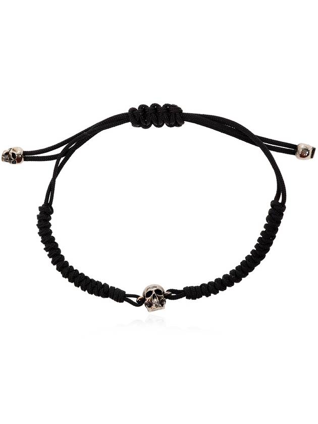 Men's Skull Knot Bracelet Black - ALEXANDER MCQUEEN - BALAAN.