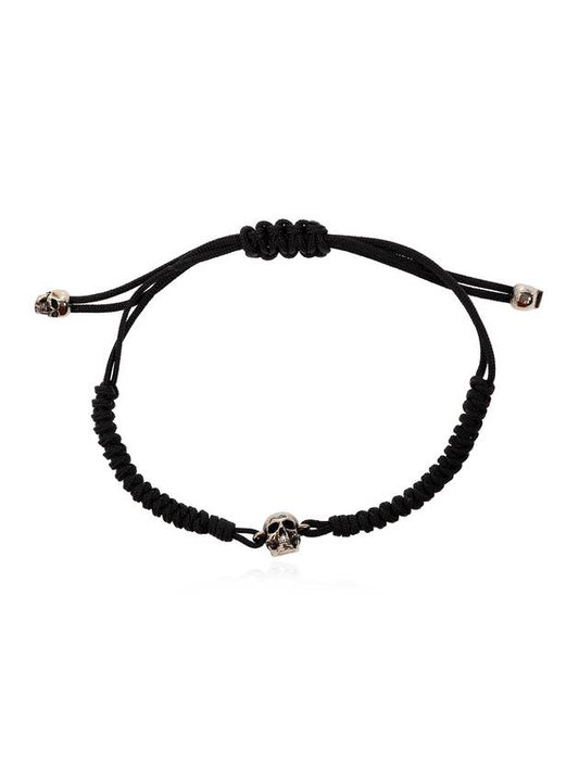 Men's Skull Knot Bracelet Black - ALEXANDER MCQUEEN - BALAAN 1