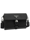 Re-Nylon Saffiano Shoulder Bag Black - PRADA - BALAAN 2