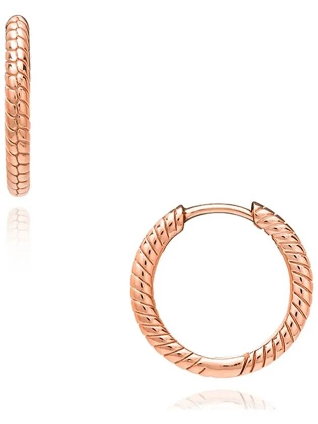 Moments Charm Hoop Earrings Rose Gold - PANDORA - BALAAN 4