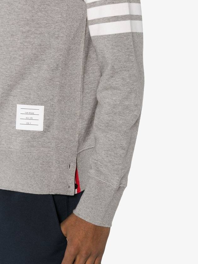 4 Bar Loopback Jersey Sweatshirt Light Grey - THOM BROWNE - BALAAN 3