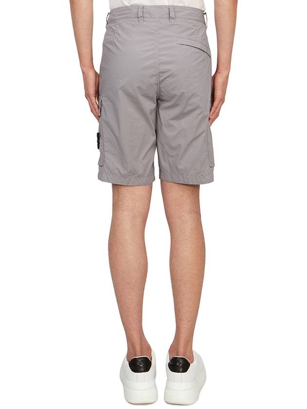 Light Stretch Cotton Bermuda Shorts Dust Grey - STONE ISLAND - BALAAN 4