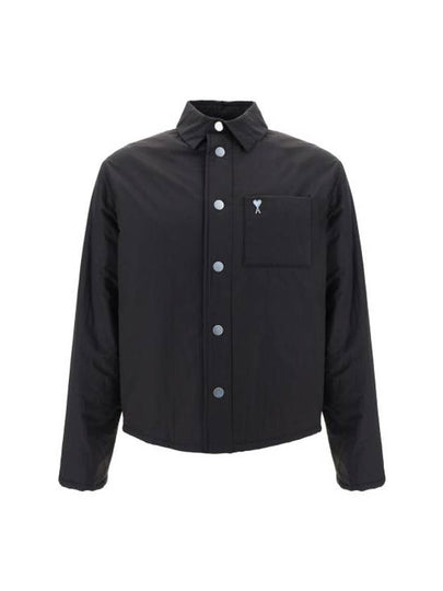 De Coeur Padded Overshirt Jacket Black - AMI - BALAAN 2