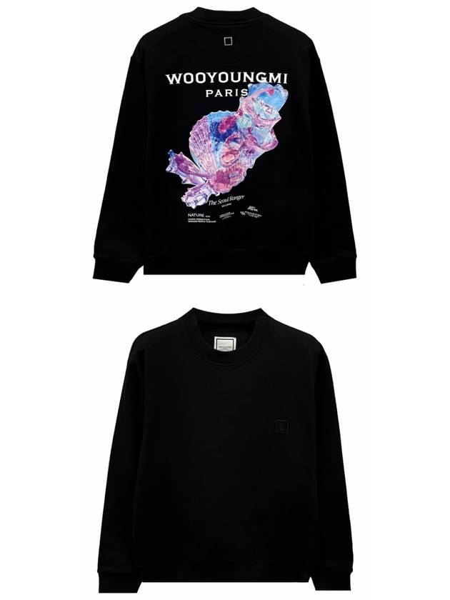 3D Coral Back Logo Sweatshirt Black - WOOYOUNGMI - BALAAN 5