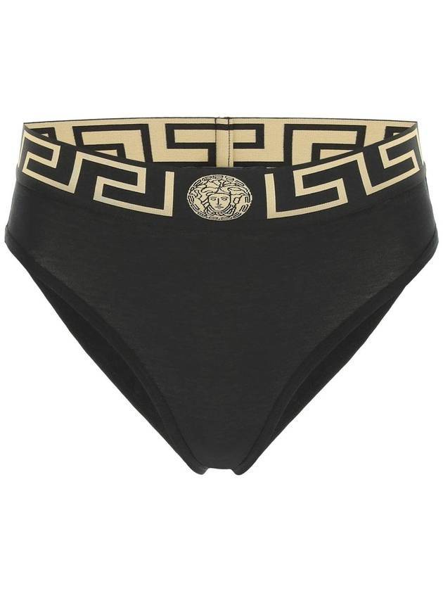 Greca border high waist briefs black - VERSACE - BALAAN 1