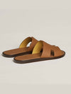 Izmir Leather Slippers Gold - HERMES - BALAAN 5