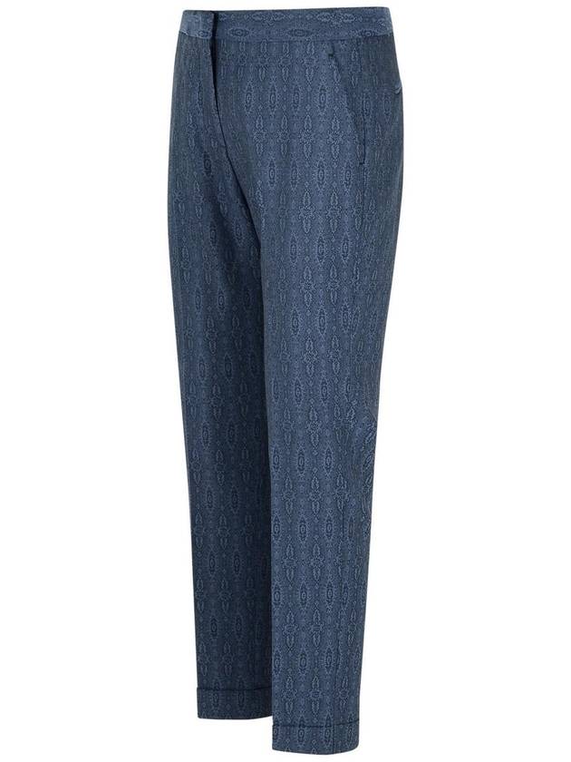 Etro Blue Wool Trousers - ETRO - BALAAN 2