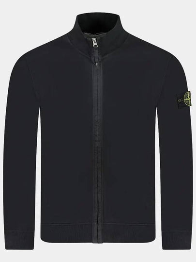 Logo Patch Zipper Zip-Up Jacket Black - STONE ISLAND - BALAAN 2