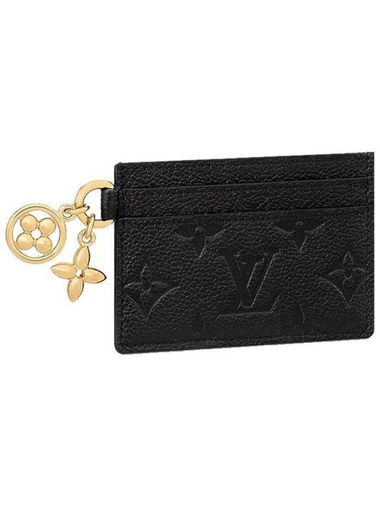 LV Charm Monogram Empreinte Leather Card Wallet Black - LOUIS VUITTON - BALAAN 1