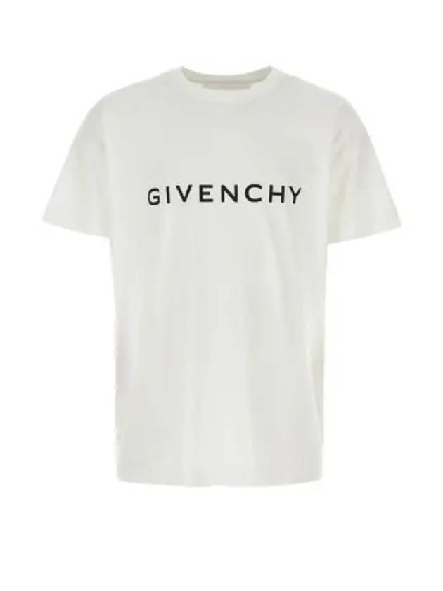 Logo Oversized Fit Cotton Short Sleeve T-Shirt White - GIVENCHY - BALAAN 2