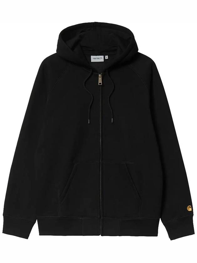 24SS Hooded Chase Brushed Zipup Black I033664 00FXX - CARHARTT - BALAAN 1