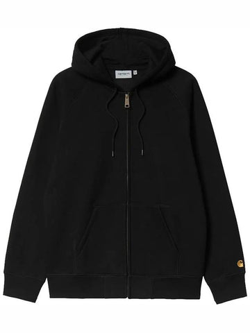 24SS Hooded Chase Brushed Zipup Black I033664 00FXX - CARHARTT - BALAAN 1