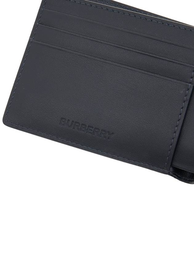 Check Polyurethane Bifold Wallet Black - BURBERRY - BALAAN 9