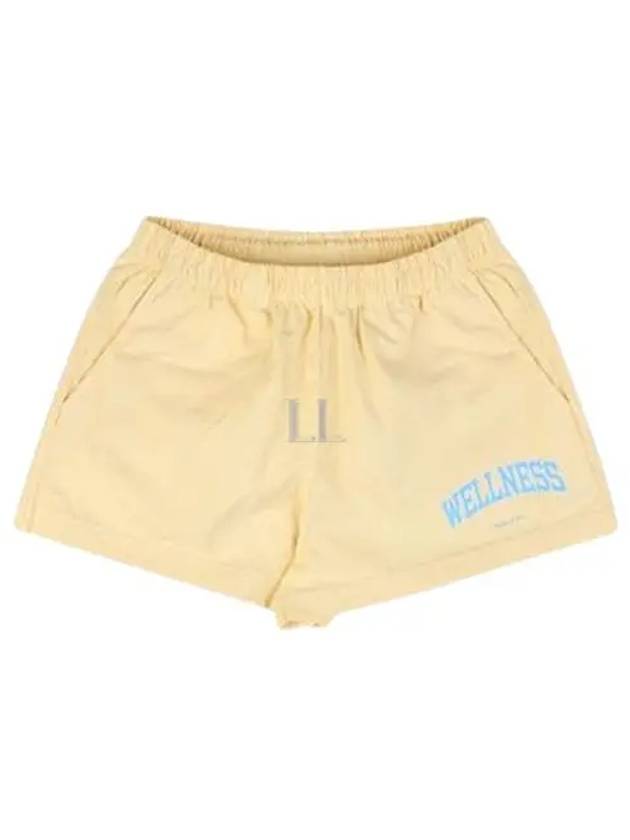 Straight Cotton Shorts Light Yellow - SPORTY & RICH - BALAAN 2