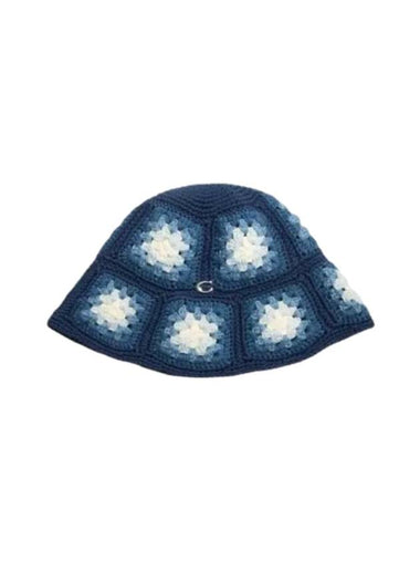 Tie Dye Crochet Bucket Hat Blue - COACH - BALAAN 1