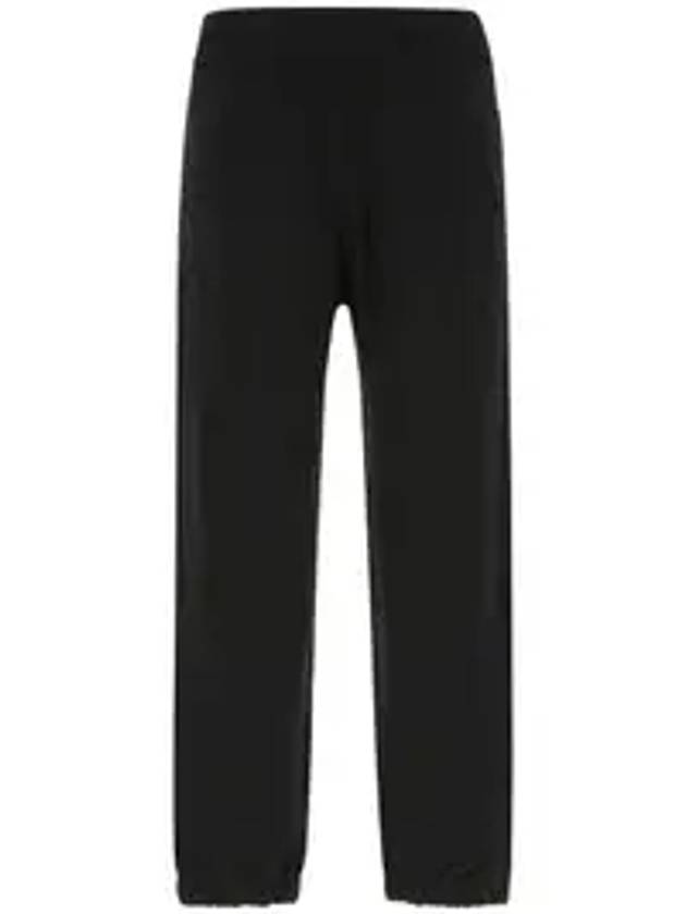 Logo Cotton Track Pants Black - MSGM - BALAAN 3