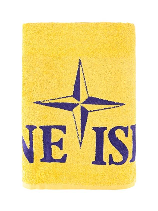 Men's Logo Beach Towel Yellow - STONE ISLAND - BALAAN 2