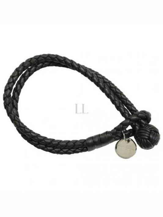 Intrecciato Double Weaving Bracelet Black - BOTTEGA VENETA - BALAAN 2