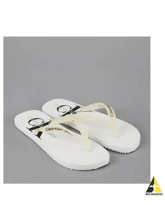 JEANS Men s White Deli Flip Flops YM00838 YBR - CALVIN KLEIN - BALAAN 1