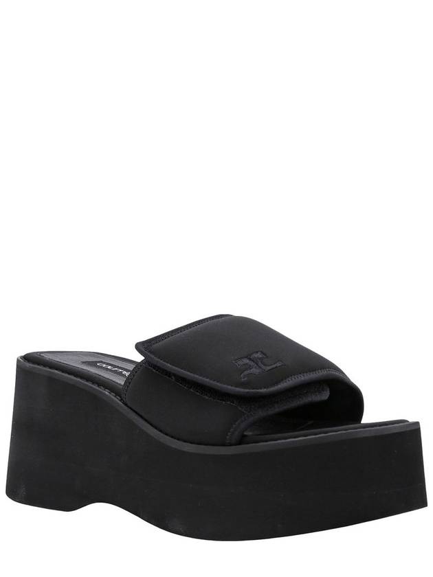 Scuba Wave Platform Slippers Black - COURREGES - BALAAN 3