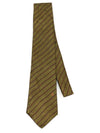 100 silk olive green striped pattern tie - DIOR - BALAAN 3