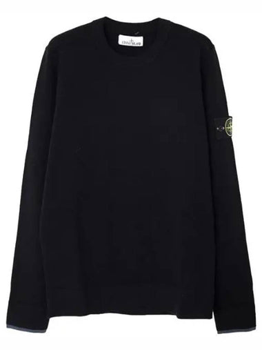 Stretch wool crew neck knit regular fit - STONE ISLAND - BALAAN 1