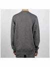 Heart Intarsia Dropped Shoulder Wool Knit Top Grey - LOEWE - BALAAN 4