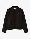 Harrington Technical Cotton Gabardine with Bold Fox Head Patch Jacket Black - MAISON KITSUNE - BALAAN 3