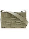 Cassette Intrecciato Small Leather Cross Bag Travertine - BOTTEGA VENETA - BALAAN 4