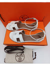 Santorini Calfskin Sandals Blanc - HERMES - BALAAN 3