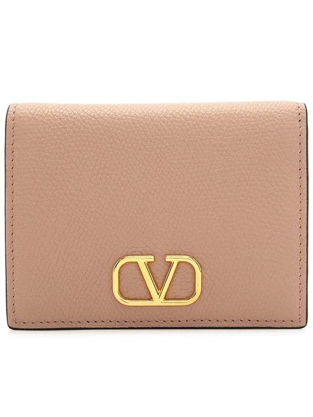 Exclusive special price limited to 30 pieces V logo signature women s half wallet P0R39SNP GF9 - VALENTINO - BALAAN 1