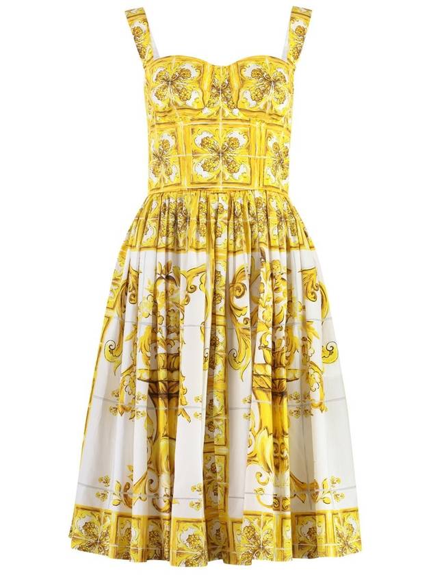 Dolce & Gabbana Poplin Midi Dress - DOLCE&GABBANA - BALAAN 1